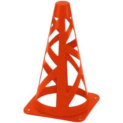 VENTDEPOT Cono deportivo MXACE-001 resistente a vientos fuertes, tamaño 22x13cm, color naranja, 1 pieza, plástico flexible, indispensable para entrenamiento y señalización.