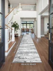 1pc Grey Rugs,Modern Minimalist Style,Runner Rug,850g/M² Washable And Machine Washable,Home Decor, Living Room,Kitchens,Passage, Bedroom, Dining Room, Office, All Seasons