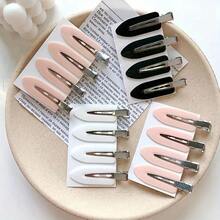 VILA 4-Piece Women's No-Slip Hair Clips – Strong Grip Seamless Hairpins In Light Colors (Yellow, Pink, Blue, Black, White, Beige, Brown, Grey, Navy) – Versatile For Updos, Braids & Daily Styling – Smooth Salon-Quality Hair Accessories - 黑色4pcs - 查看 2