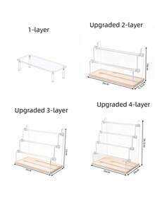 1 pieza Organizador de joyería y accesorios para el cabello multifuncional de acrílico, estante de almacenamiento para pulseras, collares y diademas para el tocador del dormitorio, regalo perfecto para la familia, amigos y compañeros de clase