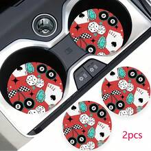 2 pezzi Sottobicchieri portabicchieri per auto, antishock, universali, di moda, accessori per interni auto, regalo per feste