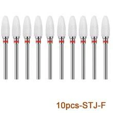 NotNoot 10 件套陶瓷指甲钻头套装，用于去除角质层的指甲护理工具、凝胶抛光剂、美甲配件