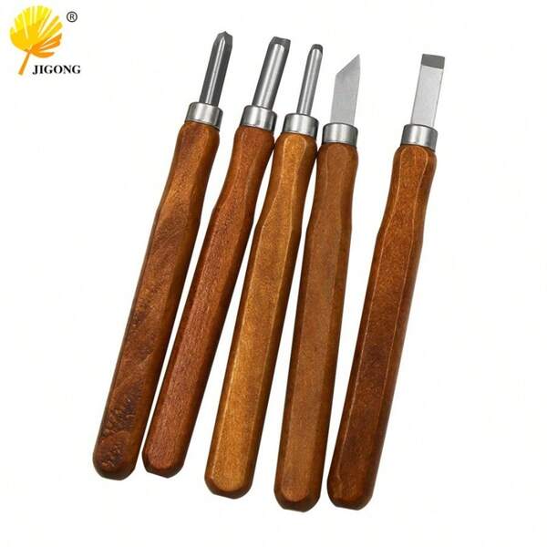 5 قطع مجموعة سكاكين نحت من الخشب المقلد، مجموعة أدوات نحت الخشب