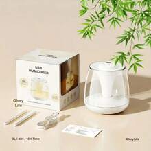 Large Capacity Humidifier, Transparent, Water Level Visible, 7-Color Night Light, Continuous & Intermittent Mist, Auto Shut-Off, Suitable For Living Room, Bedroom, Office, A Delicate Gift, Bedroom Humidifier, Fashionable Decor, Streamlined Design, Efficient Humidification, High-Quality Mist, Timer Function, Dual Speed Settings, Healthy Lifestyle