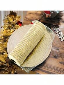 1 Gulungan Pita Jaring Dekoratif Natal Sepanjang 9 Meter, Jaring Kado Liburan, Jaring Dekoratif Pohon Natal, Jaring Dekoratif Liburan, Natal - Beraneka warna - View 15