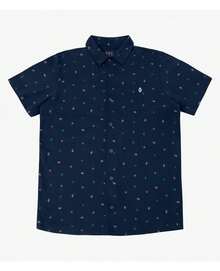 Men's Blue Diamentro Viscose Shirt - Màu xanh lam - Xem 5