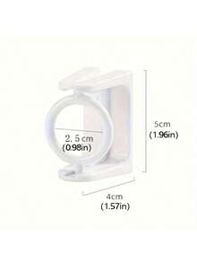 مثبت تلسكوبي دوار 360 درجة 2 قطعة ، خطاف لاصق قوي غير مثقب لعصا وردهة مناشف الحمام إطار ستارة الدش ، قابض تلسكوبي ، قابض إصلاح الستائر ، سُند لاصق بشكل حلقة دائرية - مثالي لأعمدة المناشف وستائر الدش