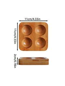 1 pieza Bandeja de huevos de madera de paulonia con múltiples ranuras, caja de almacenamiento de huevos de estilo pastoral nórdico, adecuada para organizar huevos en la cocina, comedor, como organizador de huevos para hornear/refrigerador, idea de regalo para el Día de Pascua, bandejas de almacenamiento de huevos