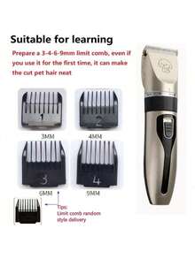 Professional Dog Grooming Kit, Quiet Dog Clipper Set, USB Rechargeable Wireless Pet Grooming Tool For Cats And Dogs