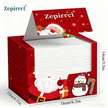 Zepirrcl 40/80 Count Disposable Facial Cleansing Tissues, Large Size, Soft & Skin-Friendly, Multi-Purpose For Cleansing, Makeup Removal, Skincare, Christmas Gift Box, 26*30cm, 40 Count/Box