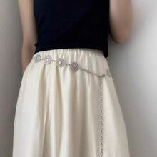 Vintage Metal Waist Chain, Versatile Boho Decorative American Style Shiny Zinc Alloy Waist Belt, Suitable For All Seasons