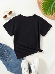 Camisetas para niñas jóvenes - Negro - Ver 2