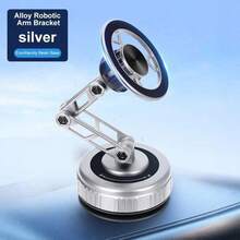 2025新款360°旋转磁吸式真空吸盘，仅支持光滑表面安装，兼容安卓手机，生日礼物、圣诞节礼物、万圣节礼物、送给家人朋友的礼物、汽车配件、车载手机支架 - 白色 - 查看 2