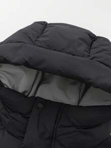 Balabala Boys Down Jacket, 2025 Winter Mall Edition, Warm Hooded Outerwear - Black Tone - View 6