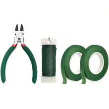 5/12 Rolls Green Floral Tape, Self-Adhesive Paper Stem Tapes For Artificial Flower Staminodes Wrapping, DIY Bouquets And Floral Craft