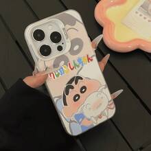 Crayon Shin-chan Nini Compatible con Funda de Teléfono Apple 15 Pro Max  14 Plata 13 Pareja 16 Plus Dura - Negro - Ver 6