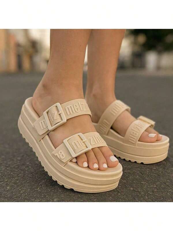 EVVA HIT Papete Sandália Chinelo Birken Plataforma Nuvem Confortável Macio Lançamento fivelas Praia Fivela papete fivela