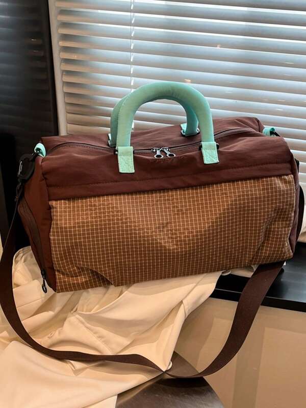 Large Capacity Short Trip Luggage Bag, Travel Bag, Sports & Fitness Bag For Men, Wet & Dry Separation, Shoulder Bag For Swimming & Training Travel Bags