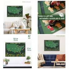 Scratch Off, All US States, Large 28x16.5 Travel Map. Places I've Been Map World Poster Scratch Off Map. Accessories Tube - US Football Stadiums - View 1