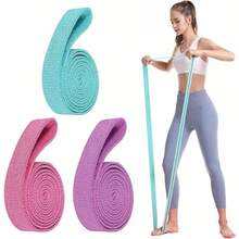 Bandas de Resistencia para Mujeres 24lb - 75lb - Juego de 3 Bandas Elsticas de Tela con 4 Niveles, Ejercicios en Casa/Gimnasio/Pilates, Entrenamiento Full Body Antideslizantes+ Gua de Ejercicios - Púrpura,Rosado,Verde - Ver 2