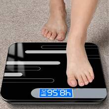 Intelligent Body Fat Scale,Digital Body Weight Scale With LCD Display Scale To Display BMI, Body Fat, Muscle Mass, And Weight Scale,For Home, Bathroom, Dormitory Use Of Electronic Body Fat Scale - Black - View 8