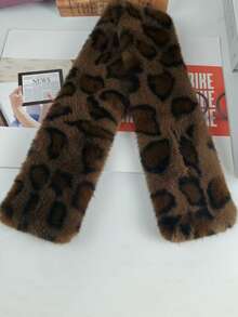 1 Stück Damen Herbst/Winter Faux Kaninchenfell umkehrbarer dicker und warmer Nackenwärmer Schal