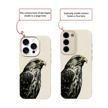 Fierce Animals 1pc Vintage Stylish Eagle Pattern TPU Material Phone Case Compatible With IPhone 17 Pro Max/17/16 Pro Max/15/13/12/11, S20 FE/A15/S24/A55, Redmi Note 11/12/13 Pro, Full Coverage Anti-Drop Soft Protective Cover