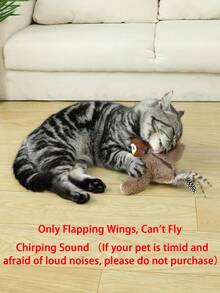 Juguetes para gatos Pájaro aleteo (sin volar) Juguete interactivo para gatitos recargable por USB activado por tacto Juguetes de ejercicio para gatos Juguetes para mascotas Pájaro realista interactivo que no puede volar
