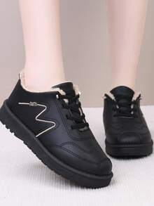 女士冬季保暖内衬休闲防水防滑妈妈靴