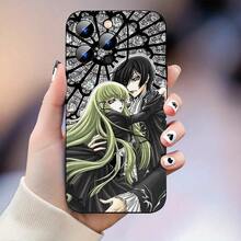Funda negra de TPU Code Geass, linda, simple, gruesa, anti-caída, decorativa, protectora para teléfono móvil, accesorios para iPhone 11/12/13/14/15/16/Pro Max Pro Plus Series, regalo de funda - Mezcla de colores - Ver 2