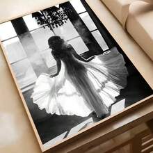 1 pieza Póster de anime clásico en blanco y negro vintage sin marco, decoración de pared de arte HD impermeable. Decoración estética para el hogar y la habitación