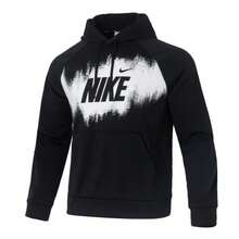 Nike AS M NK TF FLEECE PO HD GFX 运动衫/套头衫，针织羊毛男士户外旅行 HV4063 - 黑色 - 查看 1