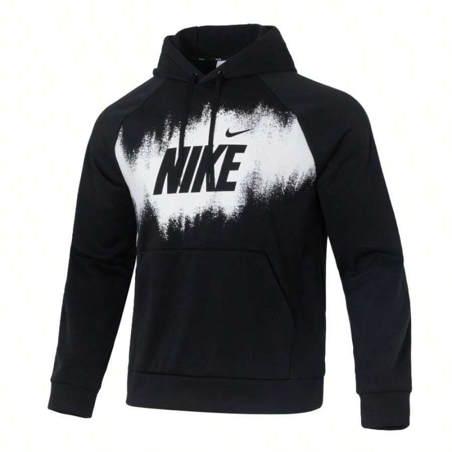 Nike AS M NK TF FLEECE PO HD GFX 运动衫/套头衫，针织羊毛男士户外旅行 HV4063 - 黑色 - 查看 1