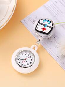 1pc Nurse Lapel Watch, Quartz Nurse Watch Suitable For Female Students & Nursing Staff