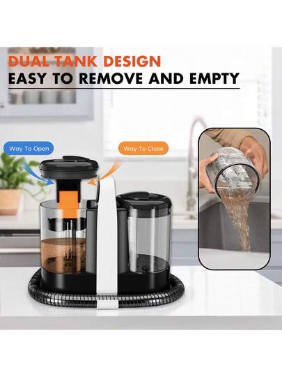 Portable Tapijt Cleaner Machine, Powerful Deep Stain Cleaning Couch, Pets, Car Seats, Upholstery Furniture, Spot Dual Size Brushhead (White), Stofzuiger Cleaner, Carpet/Sofa view 6