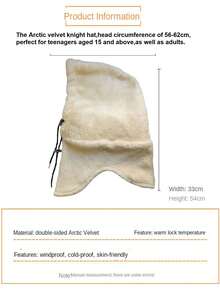 1 pezzo Passamontagna in pile polare antivento e caldo, adatto per adolescenti, ragazzi, ragazze di età 15+ e adulti, maschera da sci multifunzionale per sport all'aperto, scaldacollo, paraorecchie, berretto da sci