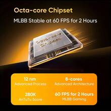 Realme Note 70T 智能手机，全球版，4+256GB/4+128GB 存储，6000mAh 大电池，4G 网络，15W 快充，6W 反向充电，24GB 动态内存，90Hz 爱眼显示屏，300% 超级音量 AI 相机 - 金色（不含充电器） - 金色 - 查看 4