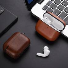 1pc PU Leather Earphone Protective Case + Wrist Strap, Compatible With AirPods Pro 3rd Gen, Comfortable Texture + Exquisite Pattern, Precise Cutouts For Daily Use, Includes Anti-Lost Strap