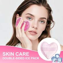 1 szt. Zimny i ciepły kompres z żelowymi kulkami pod oczy, żelowa maseczka w kształcie serca z elastyczną taśmą, wielofunkcyjny kompres z podwójnym stopniem temperatury, narzędzie do pielęgnacji twarzy, do codziennego użytku na twarz, dłonie, stopy i inne części ciała, idealny prezent na Boże Narodzenie i dla kobiet, pielęgnacja skóry, maseczka w kształcie serca, wygodne dopasowanie, materiał przyjazny dla skóry, technologia żelowych kulek, maska, dla miłośników domowego spa, entuzjastów urody - Wielokolorowe - Zobacz 6