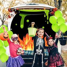 Halloween Trunk Or Treat Car Decorations: Large Witches Cauldron Green Balloons Outdoor Cauldron Halloween Decorations SUV Garage Haunted House Party Supplies - 綠色,黑色 - 查看 5