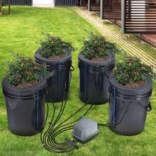 DWC Hydroponic System, 5 Gallon, 4 Buckets, Deep Water Culture Bucket, Hydroponic Grow Kit With Pump, Air Stone And Water Level Device, For Indoor/Outdoor Leafy Vegetables - 查看 9