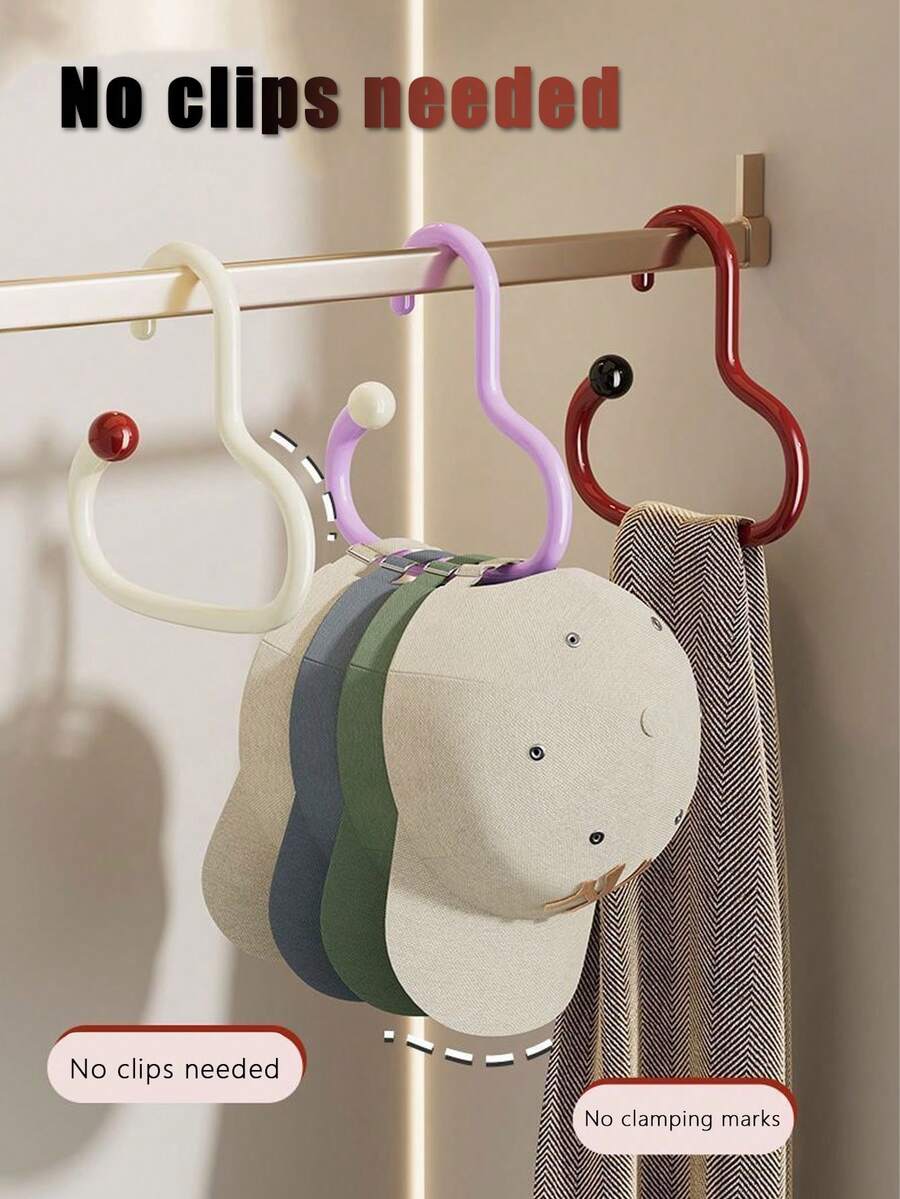 1/3 pièces Cintre rond créatif, support antidérapant pour chapeaux, écharpes, organisateur de rangement polyvalent pour la maison, design minimaliste - Multicolore - Voir 1