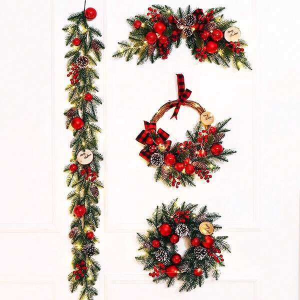 6pcs/24pcs/48pcs Artificial Pine Needle Plants, Perfect For DIY Accessories, Used For Christmas Wreaths And Home Garden Decoration, Outdoor Activities Such As Christmas, New Year, And Daily Home Decoration