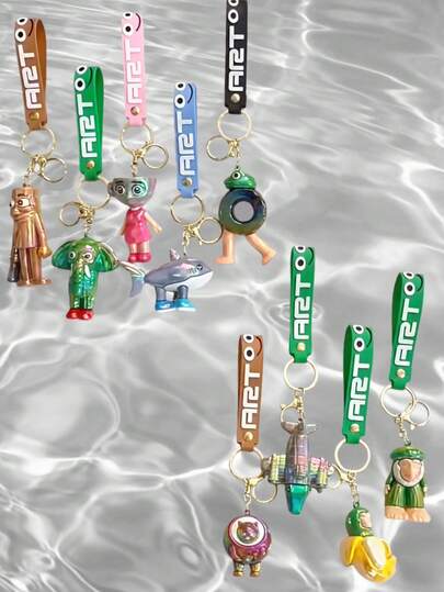 1pc Y2K Italian Brainrot Animal Shanhaijing Wooden Stick Keychain, Foreign Version Shanhaijing Italian Brainrot Pendant, Meme Tung Tung Tung Sahur Abstract Figurine, Quirky Accessory, Tralalerotralala Creative Desktop Decor, Abstract Art Figurine Pendant, National Style Fashion Accessory, Unisex Item Christmas Gift Bag Charms Car Accessories Teacher Friend Sister Gift Ideas