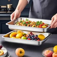 买三送二，5件套不锈钢食品储物盒 - 含免费盖子、耐用烤盘，可重复使用，适用于野餐、备餐、冰箱储存和厨房必备 | 易于清洁，可堆叠 - 彩色 - 查看 9