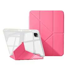 Case Compatible With IPad 10th Generation 10.9 Inch 2022/IPad (A16) 11th Generation 11 Inch 2025/IPad Air 4th/5th, IPad Pro 2020/2021/2022/2024, Slim Stylish Clear IPad Case With Pencil Holder, Multi Angles Folding Y-Shaped Stand Cover