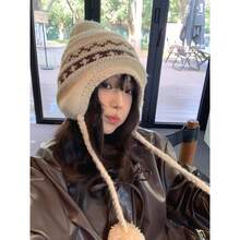Women Beanie Hat - 米色 - 查看 3