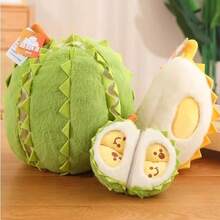 1 件毛绒橙子/榴莲可拆卸果皮挤压娃娃钥匙扣 - 生日/节日/返校/毕业礼物 - 儿童娃娃 - 彩色 - 查看 11
