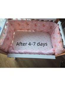 AIBOYING 1 件白色婴儿床保险杠、摇篮床垫、四季棉质婴儿床内衬、防撞 PP 棉质婴儿床围栏，200X30 厘米 - 彩色 - 查看 12