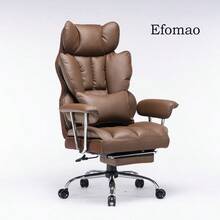 Efomao Desk Office Chair 400LBS, Big And Tall Office Chair, PU Leather Computer Chair, Executive Office Chair With Leg Rest And Lumbar Support - 淺綠色 - 查看 4